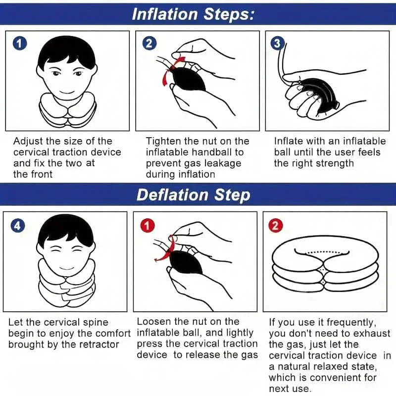 Cervical Neck Traction Device Inflatable Neck Stretcher DailySale