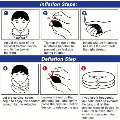 Cervical Neck Traction Device Inflatable Neck Stretcher DailySale