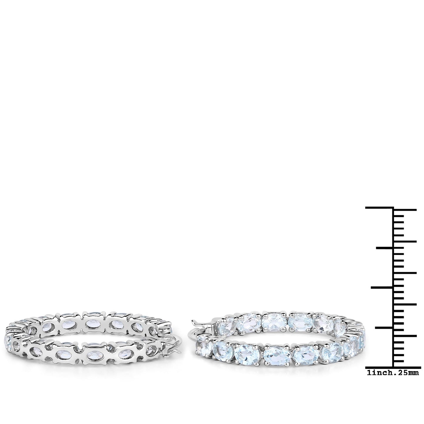 5.70 Carat Genuine Blue Topaz .925 Sterling Silver Earrings Bids.com