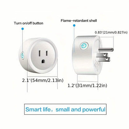 Smart WiFi Plug Outlet Adapter, Works with Alexa & Google, Timer, Voice Control, 2.4GHz Network Home Automation DailySale