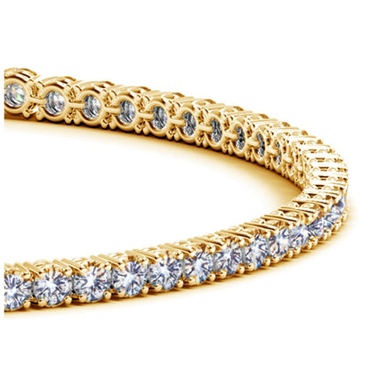 Lab Grown Round Diamond Tennis Bracelet in 14k Yellow Gold (3 cctw F/G  VS2/SI1) Bids.com