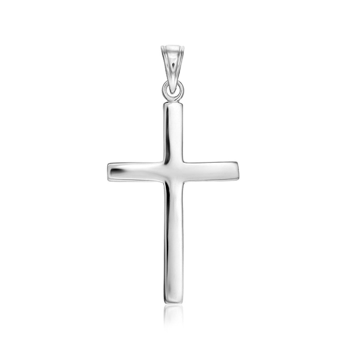 Sterling Silver Polished Cross Pendant Bids.com