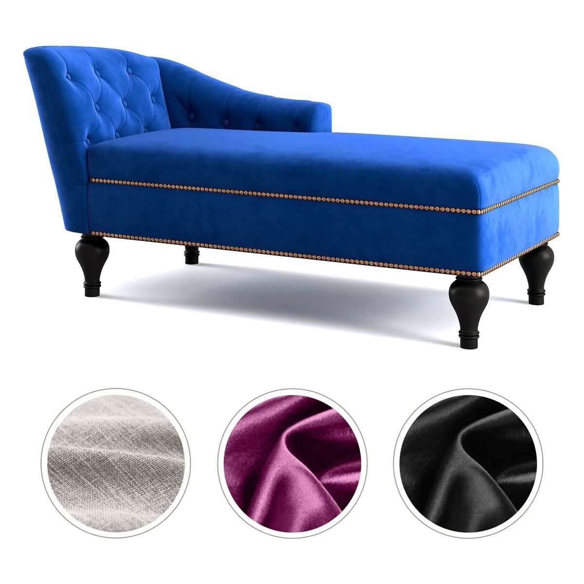 Chaise Lounge Indoor Chair Tufted Fabric, Sleeper Lounge Sofa DailySale
