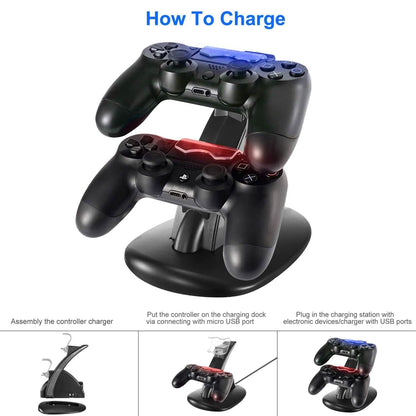 Charging Dock Station Dual Micro USB Stand for PS4 Pro DailySale