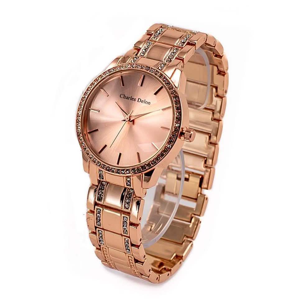 Charles Delon Women's Watch 5855 Stainless Steel Quartz Round - Assorted Styles DailySale