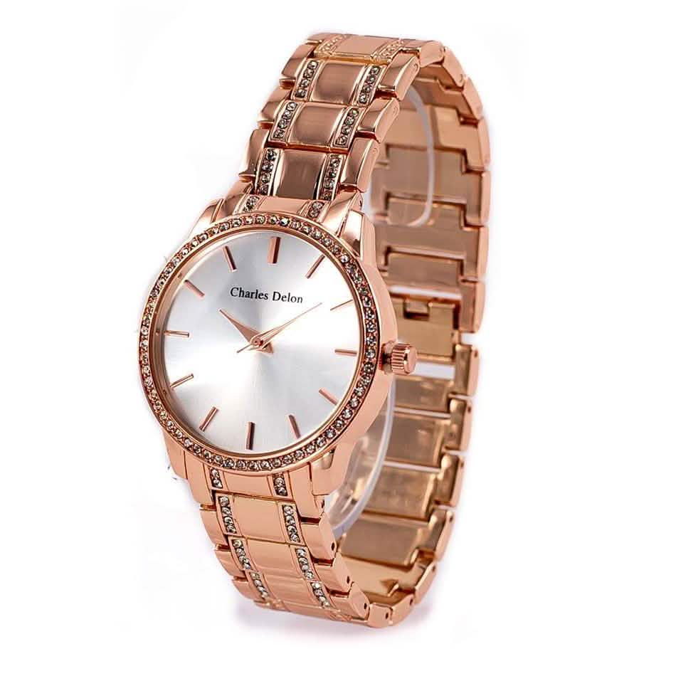 Charles Delon Women's Watch 5855 Stainless Steel Quartz Round - Assorted Styles DailySale