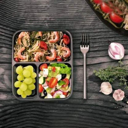 Chef's Star 3 Compartment Reusable Food Storage Containers with Lids DailySale