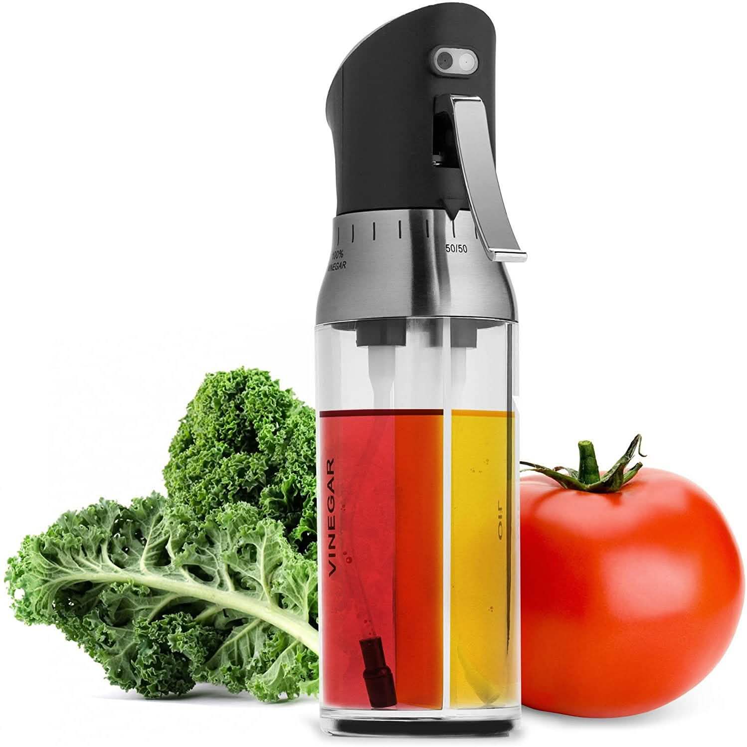 Chef's Star Premium Electric Salt and Pepper Grinder with Olive Oil and Vinegar Misting Sprayer DailySale