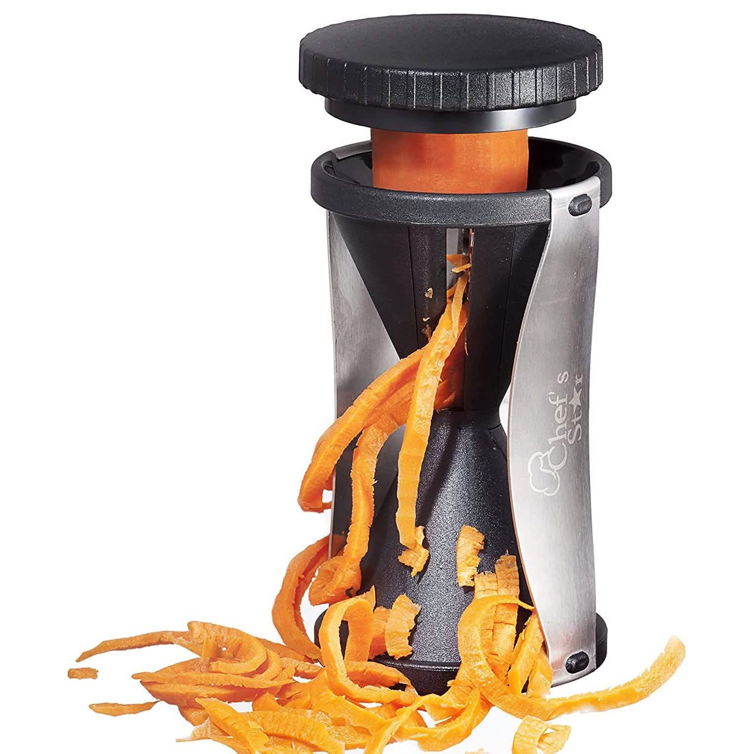 Chef's Star Spiral Slicer with Stainless Steel Spiralizer & Juilienne Blades DailySale