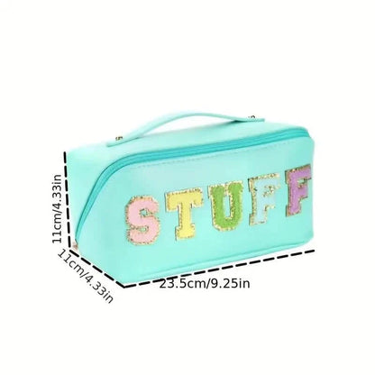 Chenille Letter Patches Cosmetic Bag DailySale