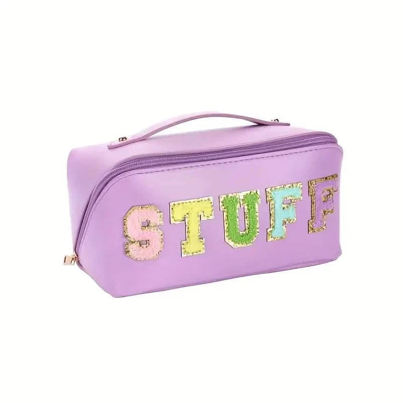 Chenille Letter Patches Cosmetic Bag DailySale