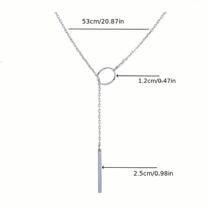Chic Ethnic-Inspired Alloy Circle & Rod Pendant Necklace DailySale