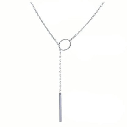 Chic Ethnic-Inspired Alloy Circle & Rod Pendant Necklace DailySale