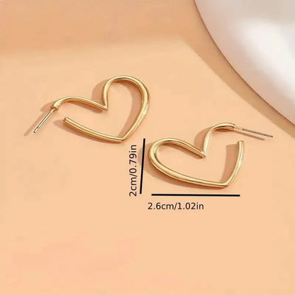 Chic Heart-Shaped Stud Earrings for Women DailySale