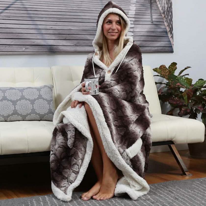Chic Home Sherpa-Lined Hoodie Robe DailySale