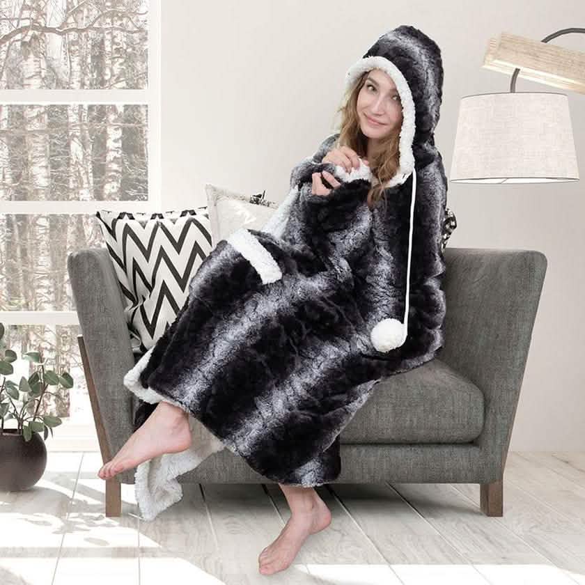 Chic Home Sherpa-Lined Hoodie Robe DailySale
