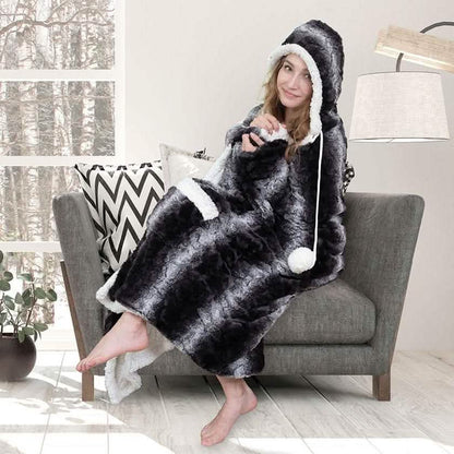 Chic Home Sherpa-Lined Hoodie Robe DailySale