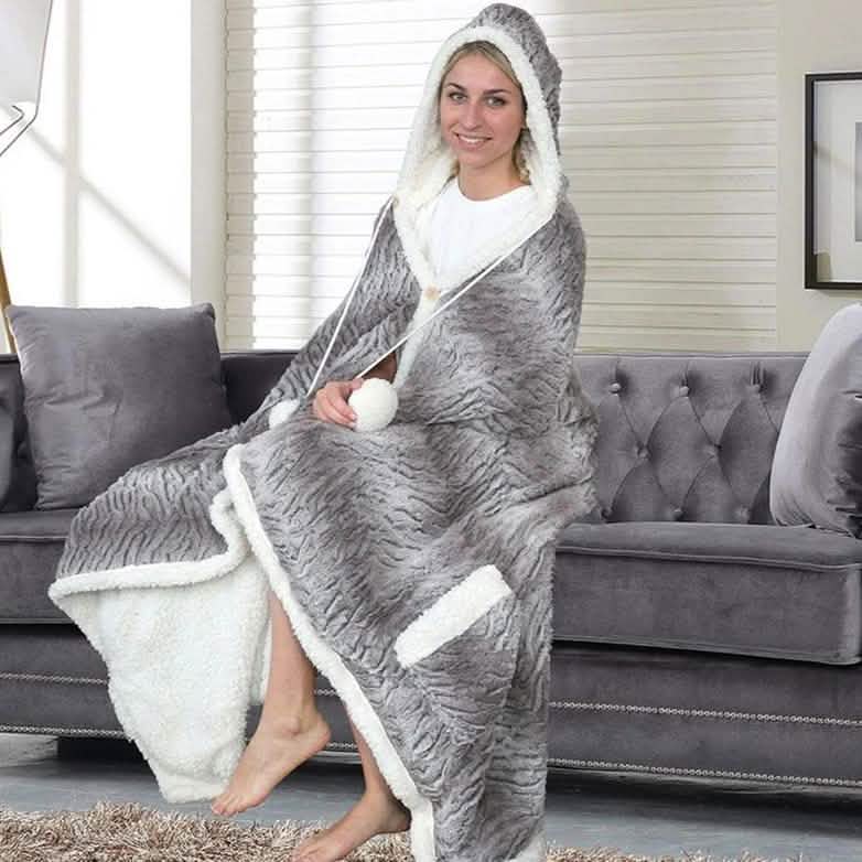 Chic Home Sherpa-Lined Hoodie Robe DailySale