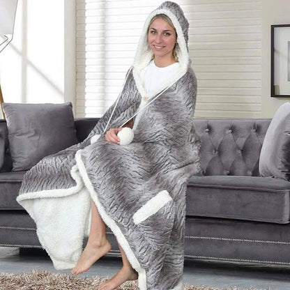 Chic Home Sherpa-Lined Hoodie Robe DailySale