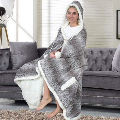 Chic Home Sherpa-Lined Hoodie Robe DailySale