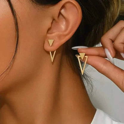 Chic Minimalist Triangle Design Earrings DailySale
