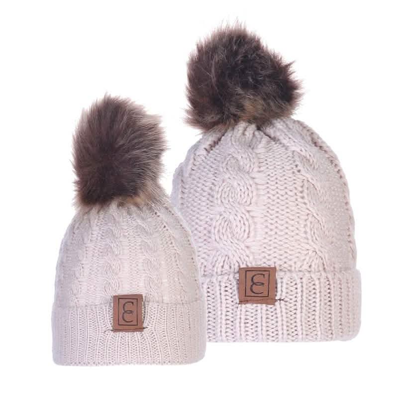 Chic Mom and Me Pom Beanies DailySale