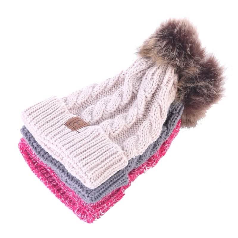 Chic Mom and Me Pom Beanies DailySale