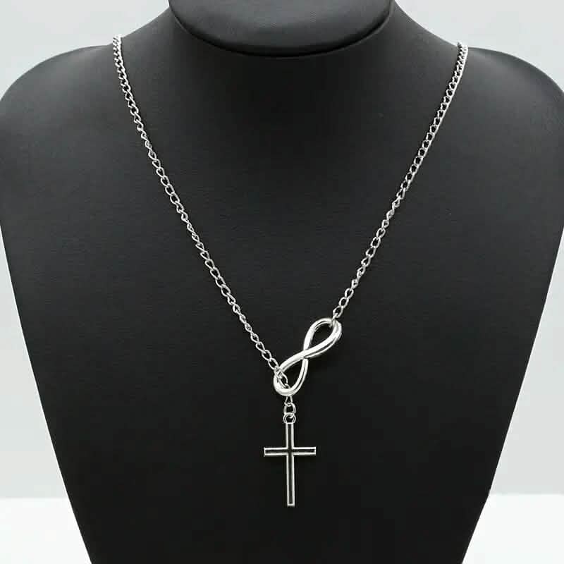 Chic Vintage-Inspired Infinity Cross Pendant Necklace DailySale