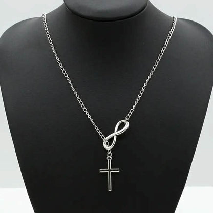Chic Vintage-Inspired Infinity Cross Pendant Necklace DailySale
