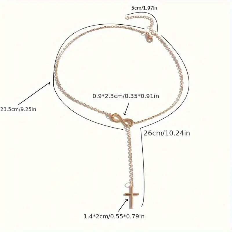 Chic Vintage-Inspired Infinity Cross Pendant Necklace DailySale