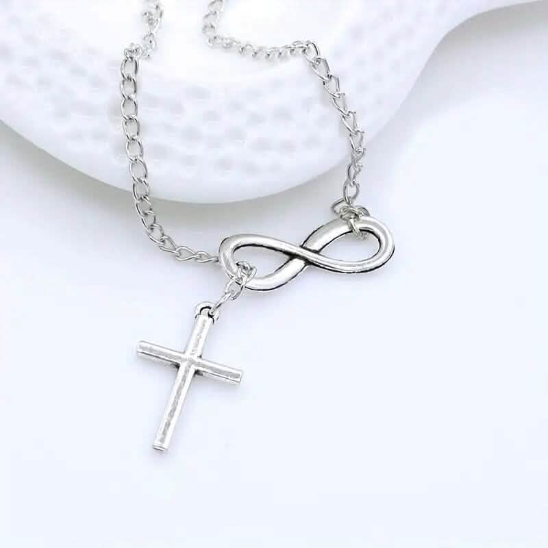 Chic Vintage-Inspired Infinity Cross Pendant Necklace DailySale