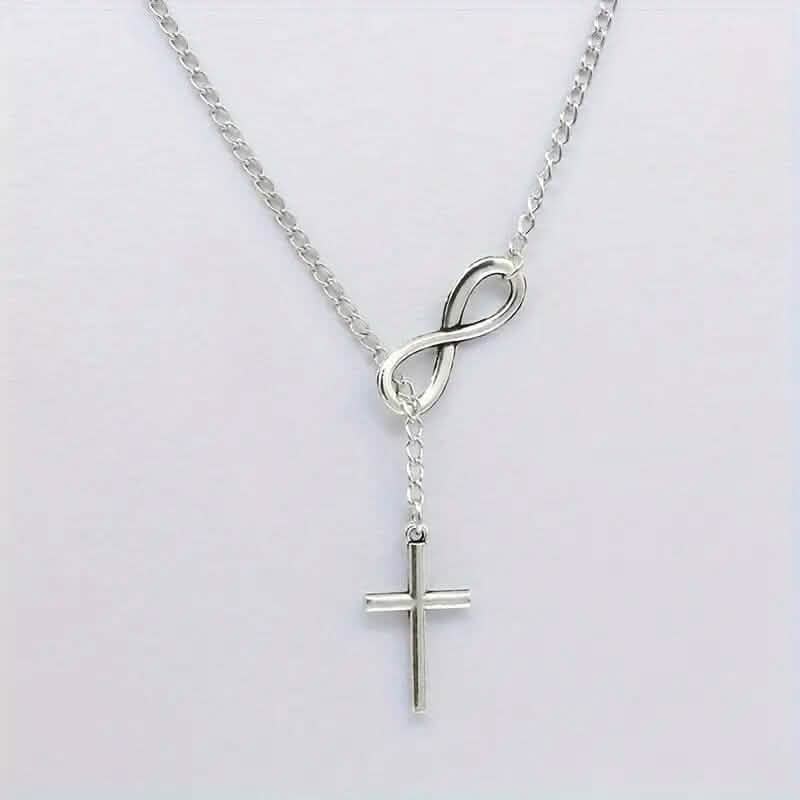 Chic Vintage-Inspired Infinity Cross Pendant Necklace DailySale