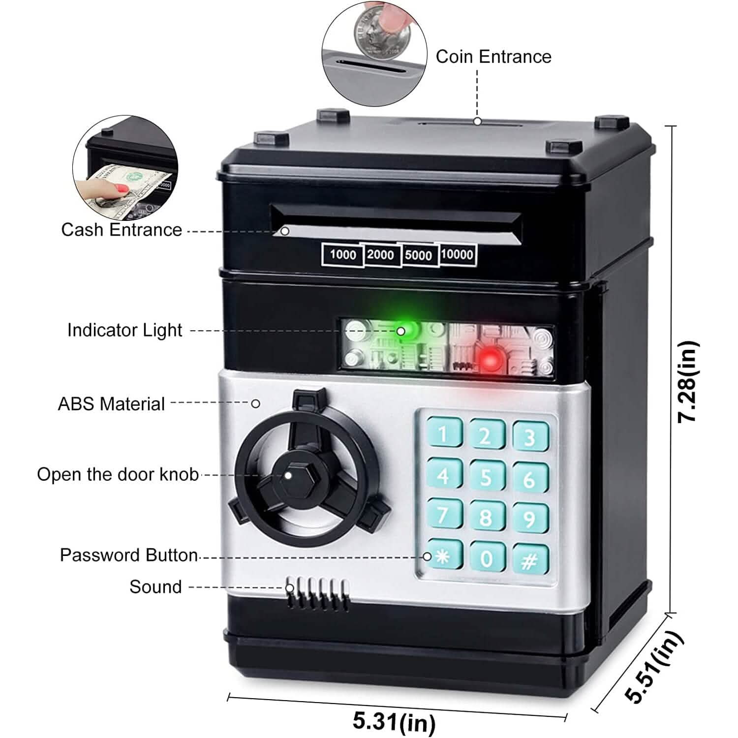 Children's Cartoon Password Box Piggy Bank DailySale