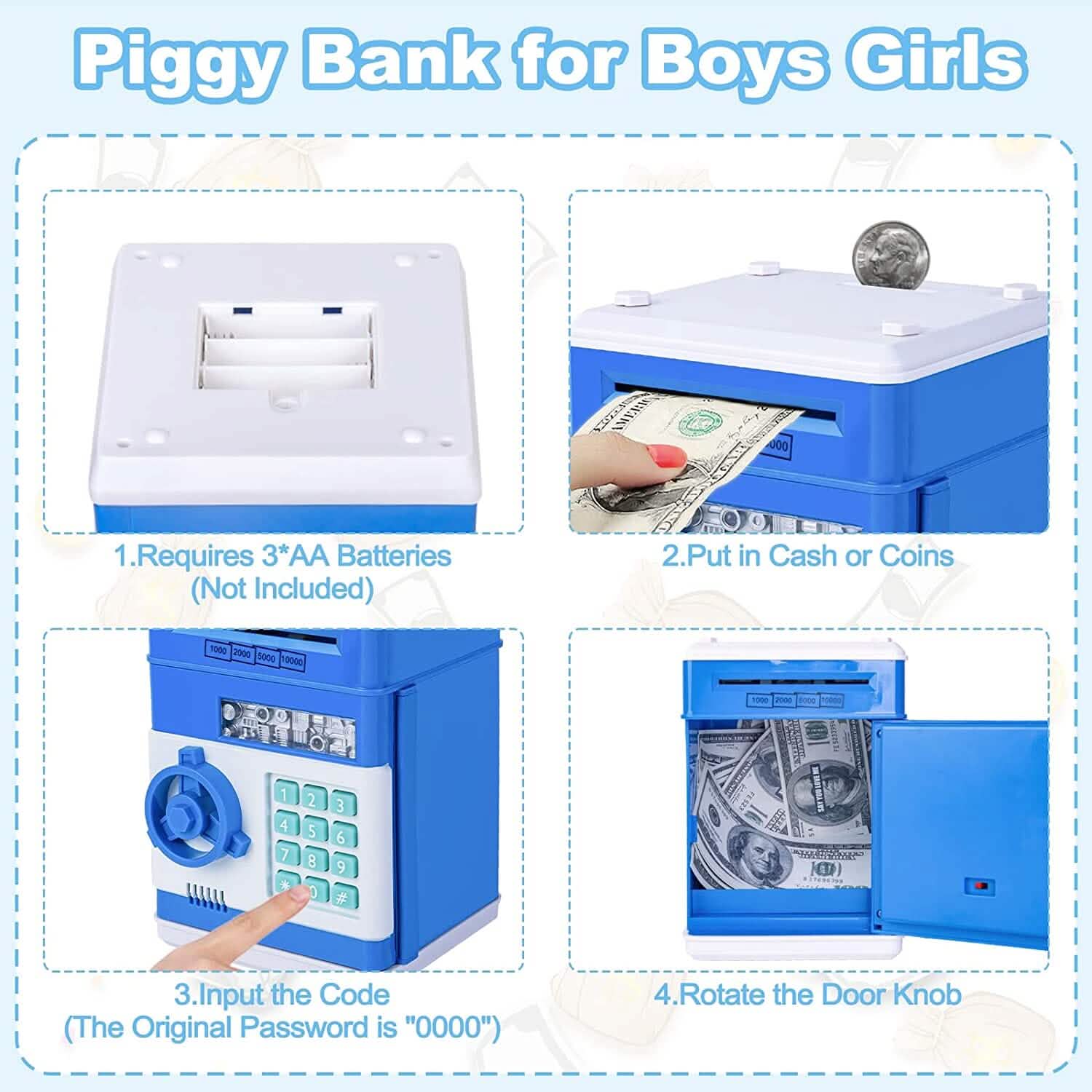 Children's Cartoon Password Box Piggy Bank DailySale