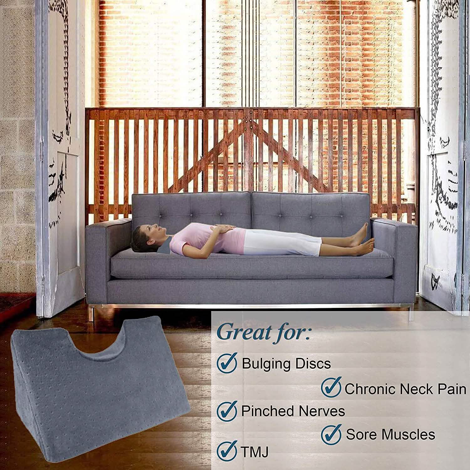 Chiropractic Cervical Traction Neck Wedge Pillow DailySale