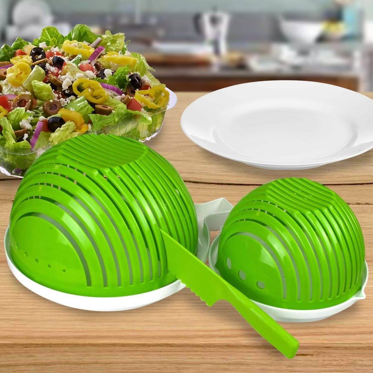 Chop Champ Set of Two Salad Cutter with Knife DailySale