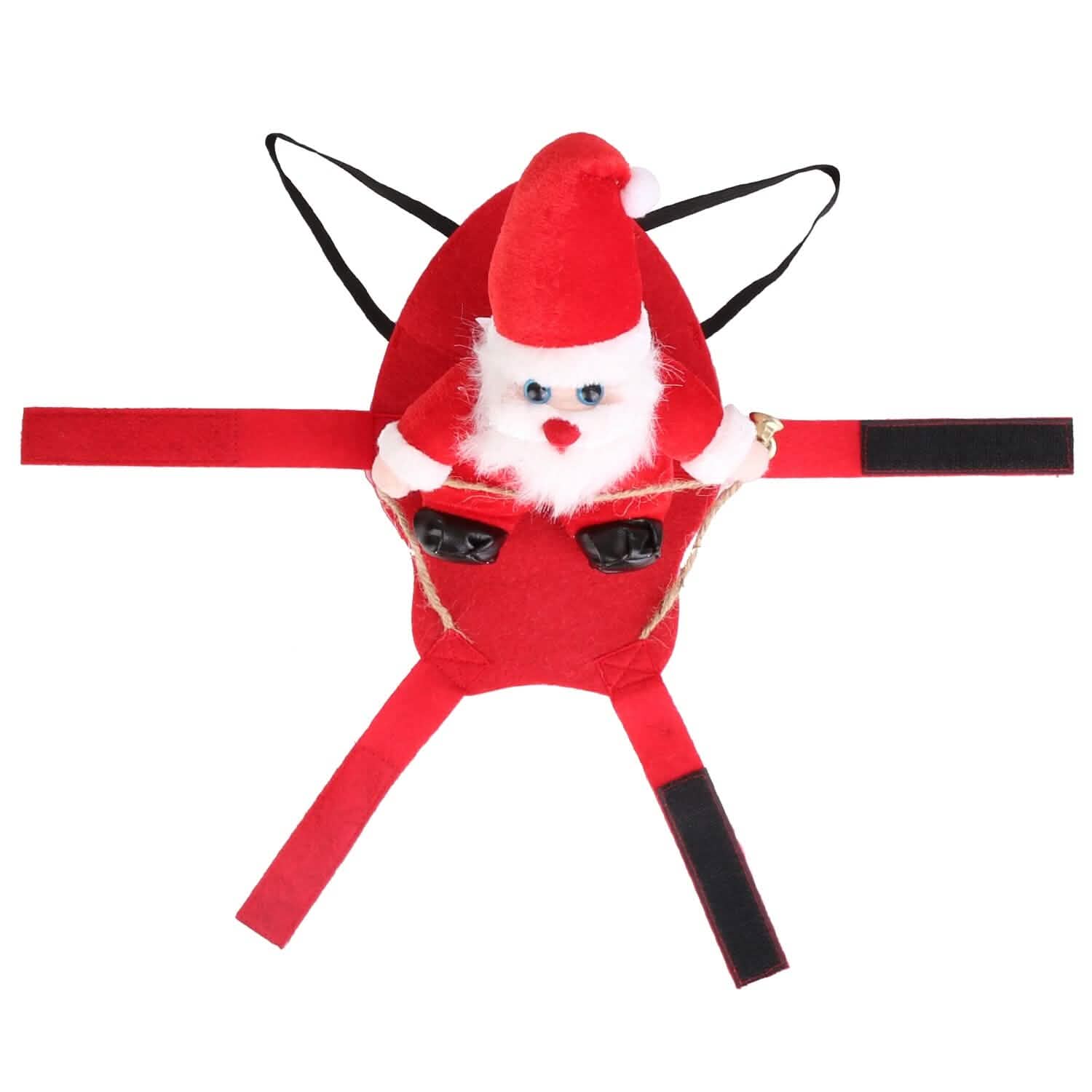 Christmas Costumes Red Winter  Coat for Dog Riding Santa Claus  with Bell DailySale