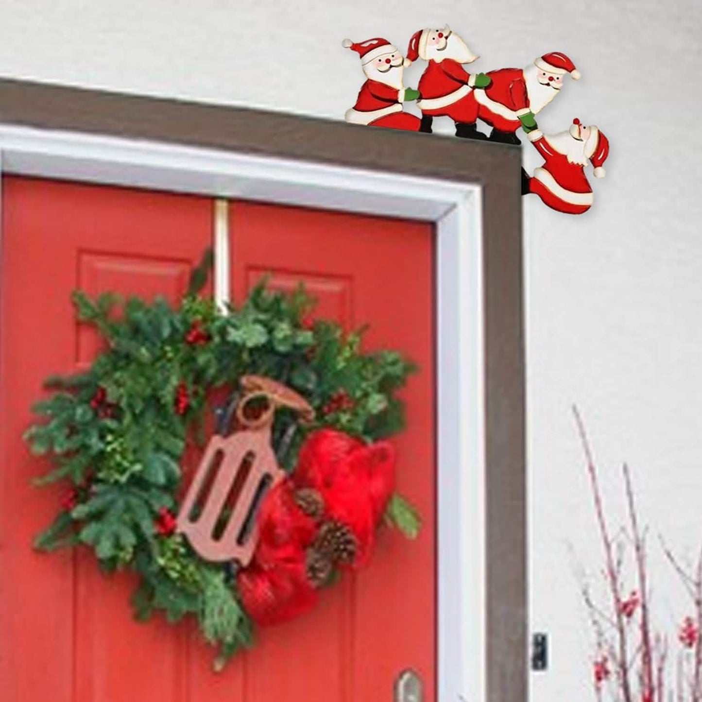Christmas Door Hanger Decorations Rustic Sign DailySale