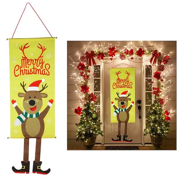 Christmas Door Hanging Flag Decor DailySale
