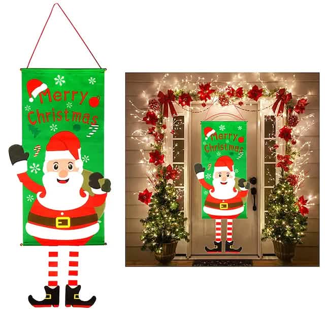Christmas Door Hanging Flag Decor DailySale