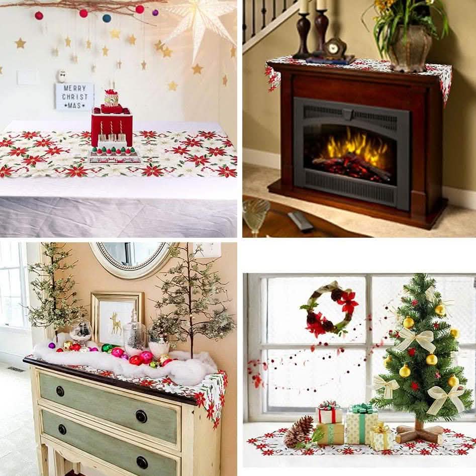 Christmas Embroidered Table Runners DailySale