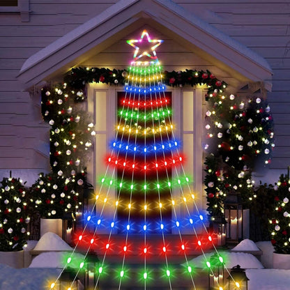 Christmas Hanging Waterfall String Light with Topper Star DailySale