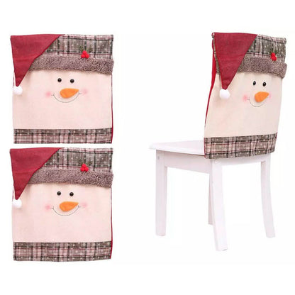 Christmas Santa Claus Snowman Chair Cover DailySale