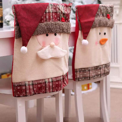 Christmas Santa Claus Snowman Chair Cover DailySale