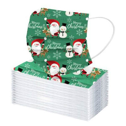 Christmas Special Mask Disposable Dustproof and Breathable Three-layer Protective Cover DailySale