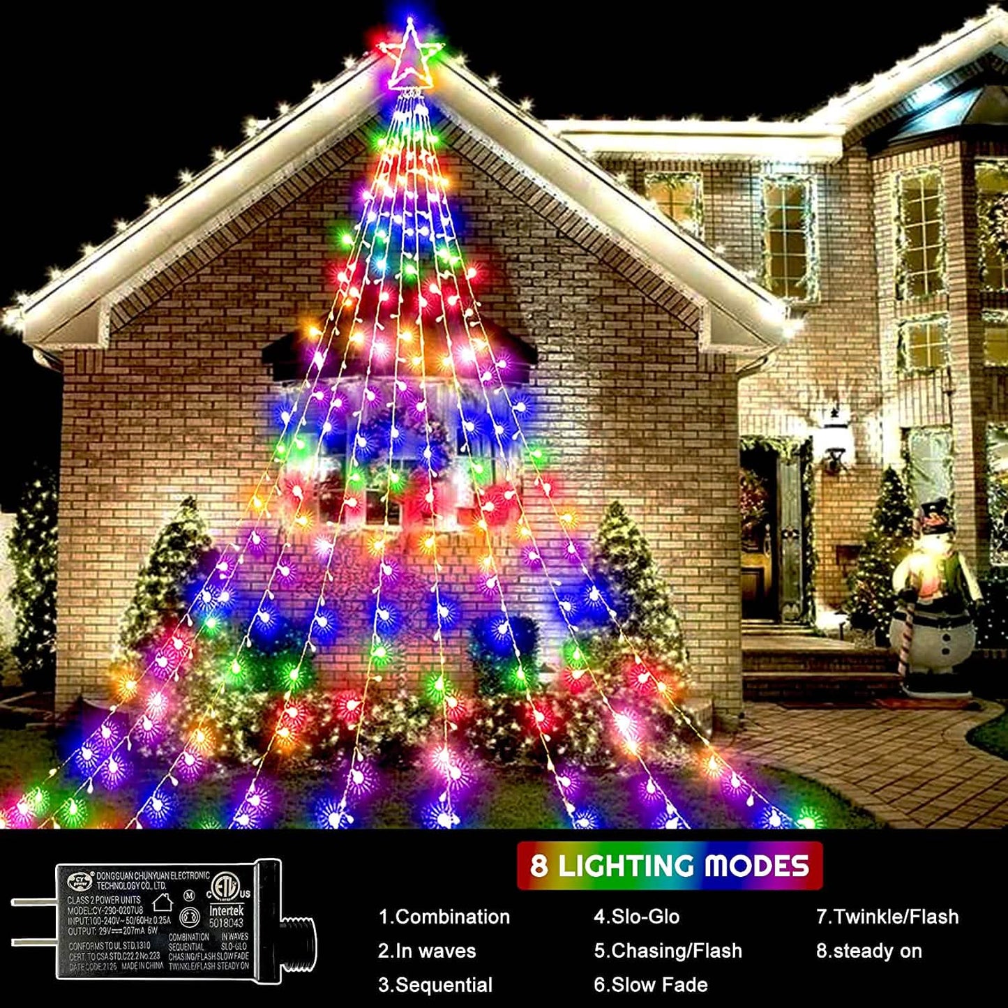 Christmas String Lights with 317 LED Star Hanging Twinkle Fairy Curtain Lights DailySale