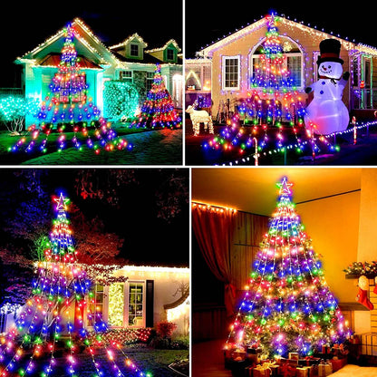 Christmas String Lights with 317 LED Star Hanging Twinkle Fairy Curtain Lights DailySale
