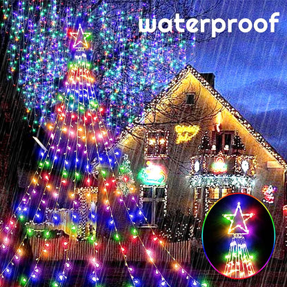 Christmas String Lights with 317 LED Star Hanging Twinkle Fairy Curtain Lights DailySale