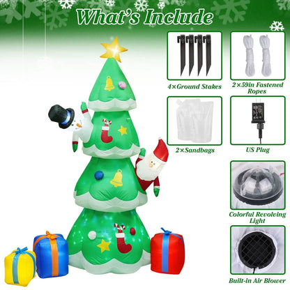 Christmas Tree Inflatable Decoration with LED Light Built-in Air Blower DailySale