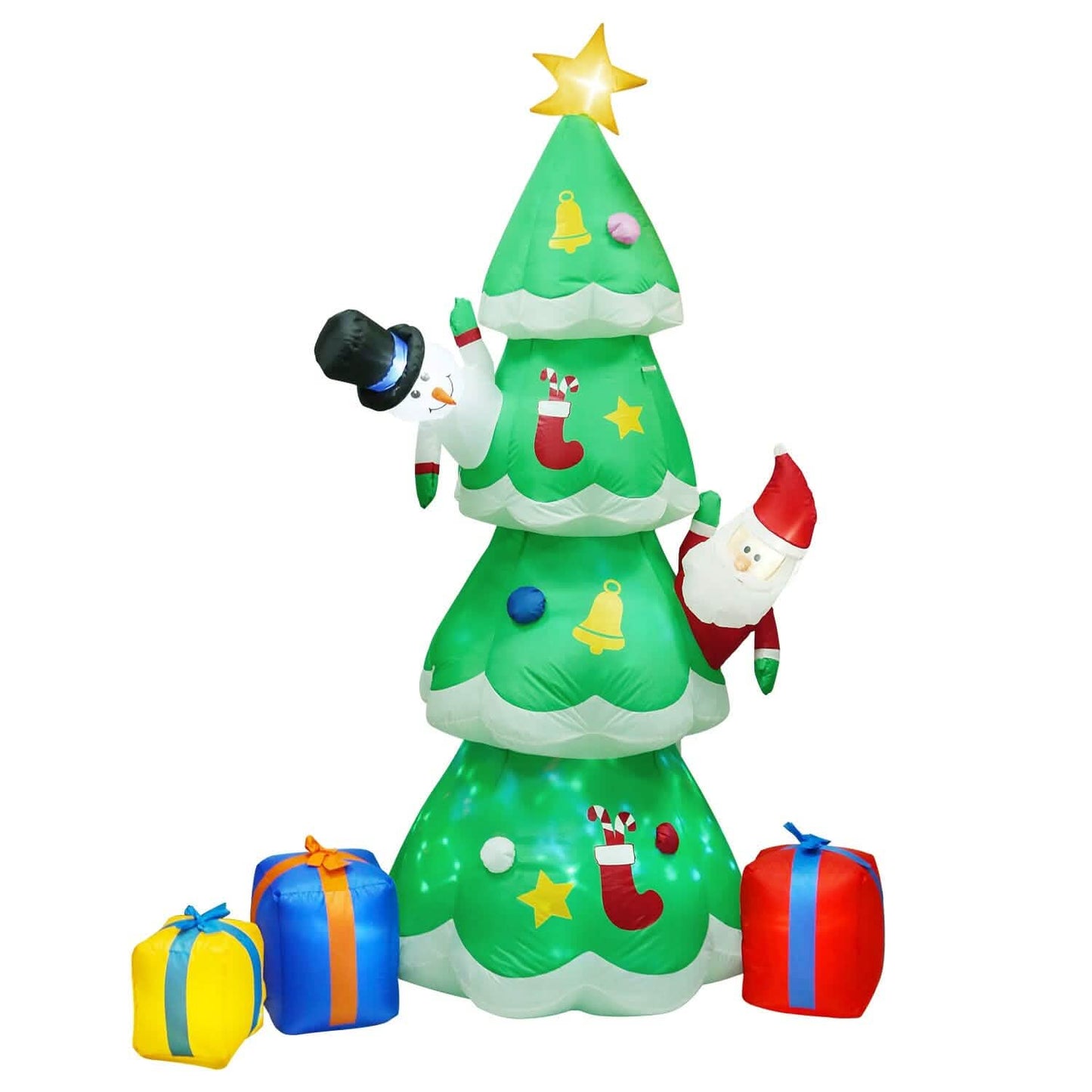 Christmas Tree Inflatable Decoration with LED Light Built-in Air Blower DailySale